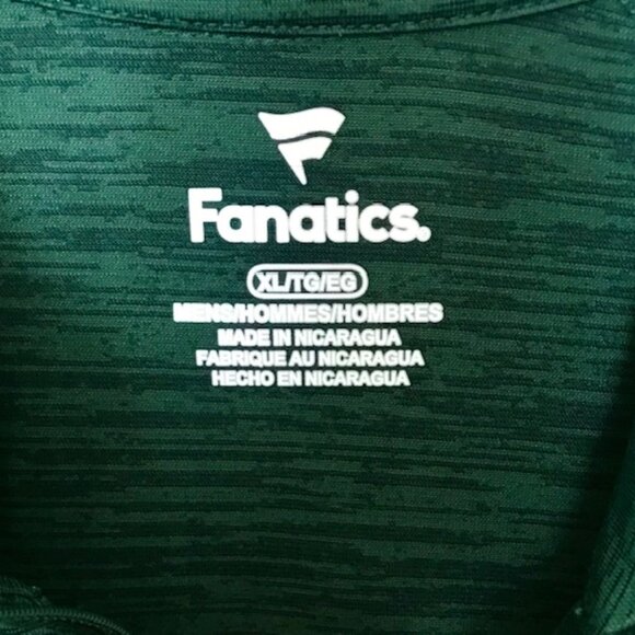 FANATICS UNIVERSITY OF MIAMI 1/4 ZIP LIGHTWEIGHT PULLOVER GREEN STRIATED MENS XL - Picture 5 of 10